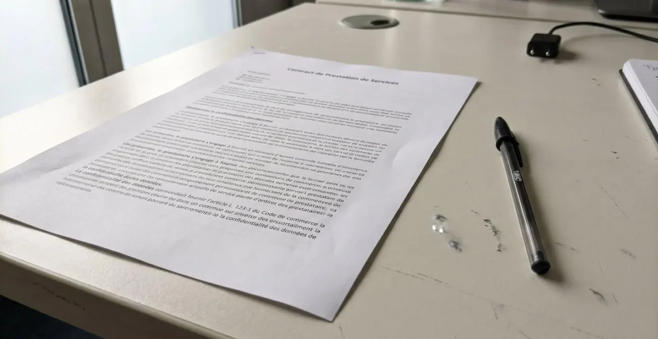 Gros plan sur une main tenant un document officiel dont le texte apparaît volontairement flouté, avec une mise au point nette sur la texture du papier